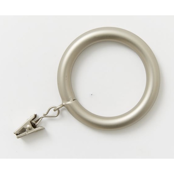 WEST ELM Oversized 2" Round Metal Curtain Rings (Set Of 7) - Brushed Nickel - Picture 1 of 3